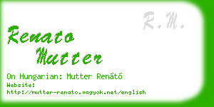 renato mutter business card