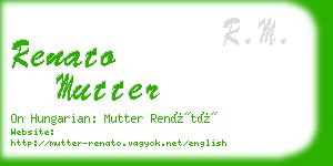 renato mutter business card